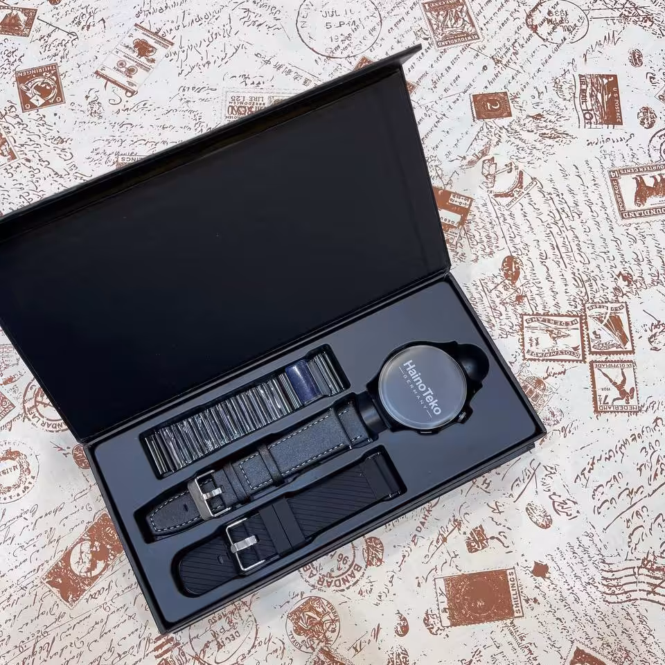 ساعت هوشمند طرح گرد هاینوتکو اورجینال صفحه نمایش AMOLED دو هسته ای مدل Hainoteko RW-34 با سه بند مختلف و گارانتی 