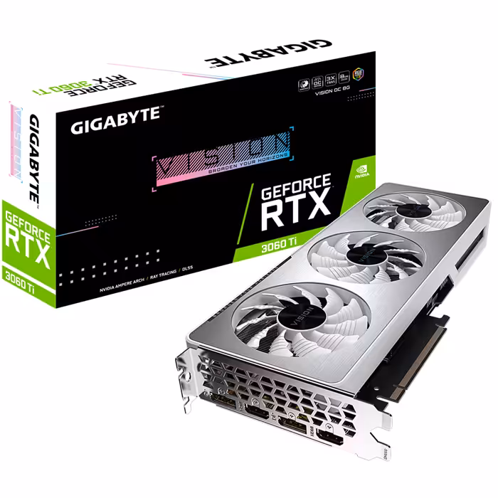 کارت گرافیک گیگابایت GeForce RTX 3060 Ti VISION OC LHR 12G