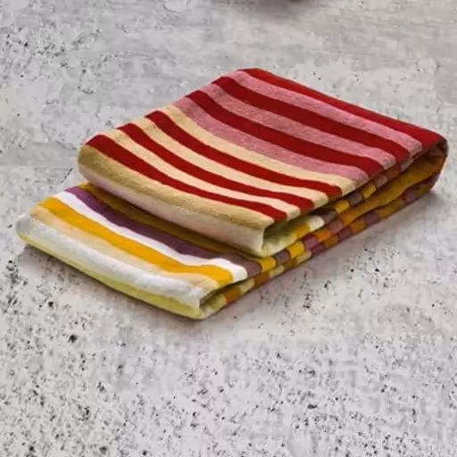 حوله استخری پودایران طرح افتاب قهوه ای سایز 70×140