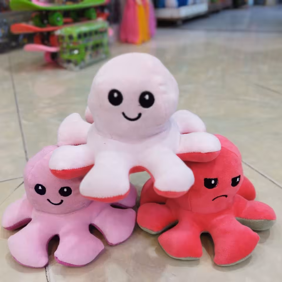 عروسک هشت پا  جنس خوب پارچه نانو ( دو رو )