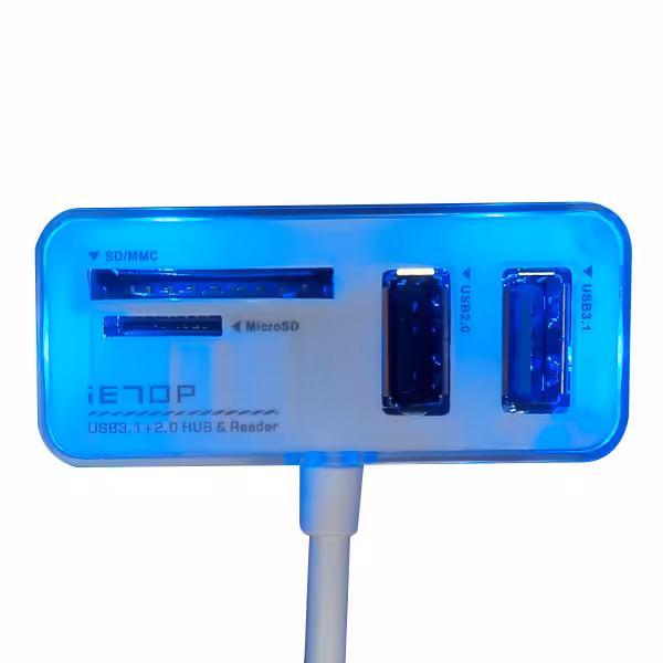 هاب 4 پورت آی ای تاپ مدل IETOP 4Port Hub SD/TF Card Reader TC-256