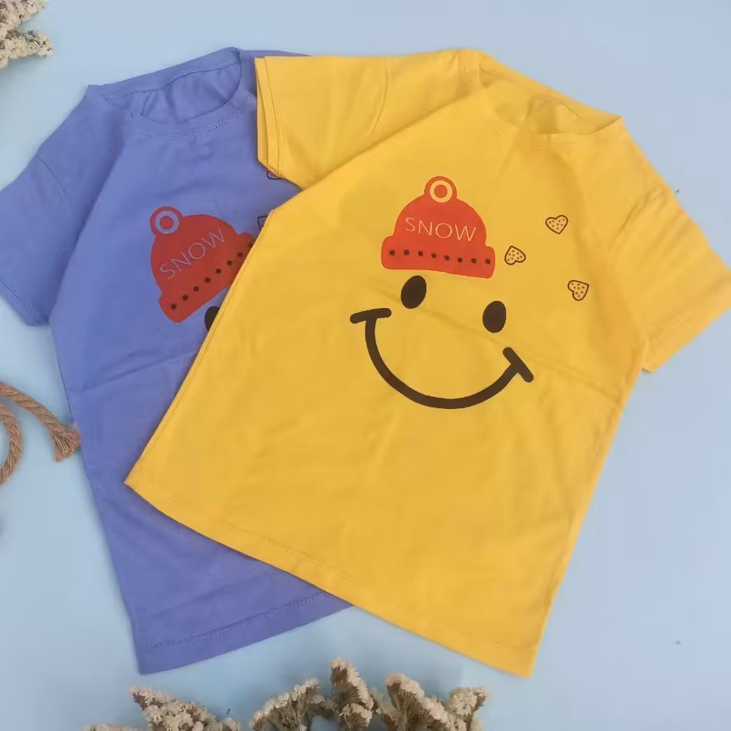تیشرت دخترانه طرح لبخند 