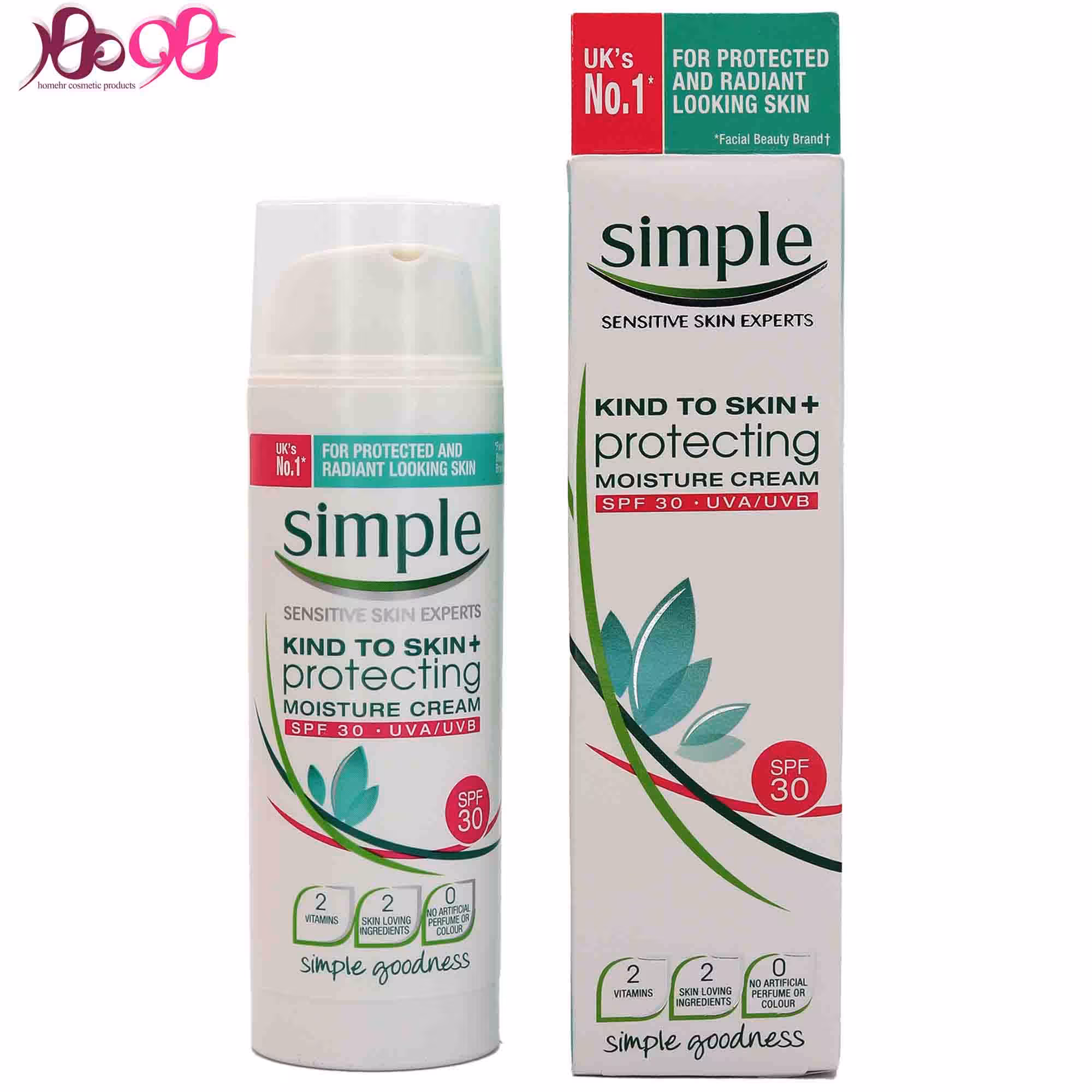 آبرسان و مرطوب کننده پوست های حساس spf 30 سیمپل - simple