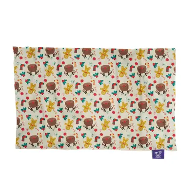 کاغذ کادو پارچه ای ترمه طراحان ایده مدل گوزن و کوکی کریسمس کد cfp1809