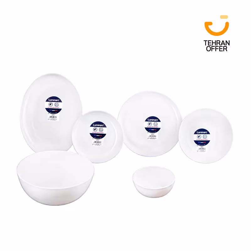 سرویس غذاخوری 26 پارچه آرکوپال لومینارک مدل دیوالی سفید