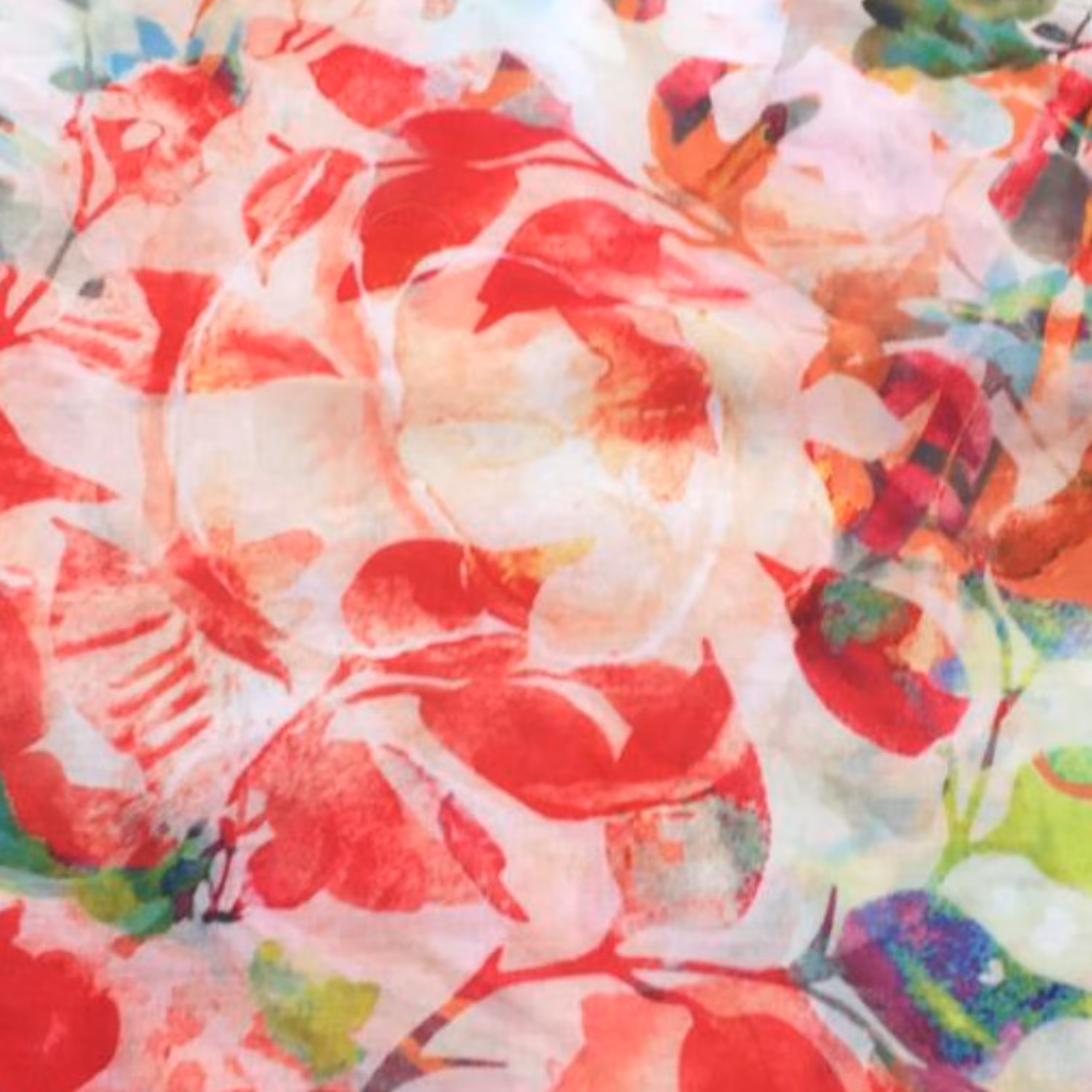 شال نخی طرح دار شلوغ رنگ روشن سبک و کم وزن  با رنگهای متنوع موجود است 