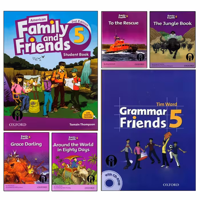 کتاب Family and Friends 5 اثر جمعی از نویسندگان انتشارات الوندپویان شش جلدی