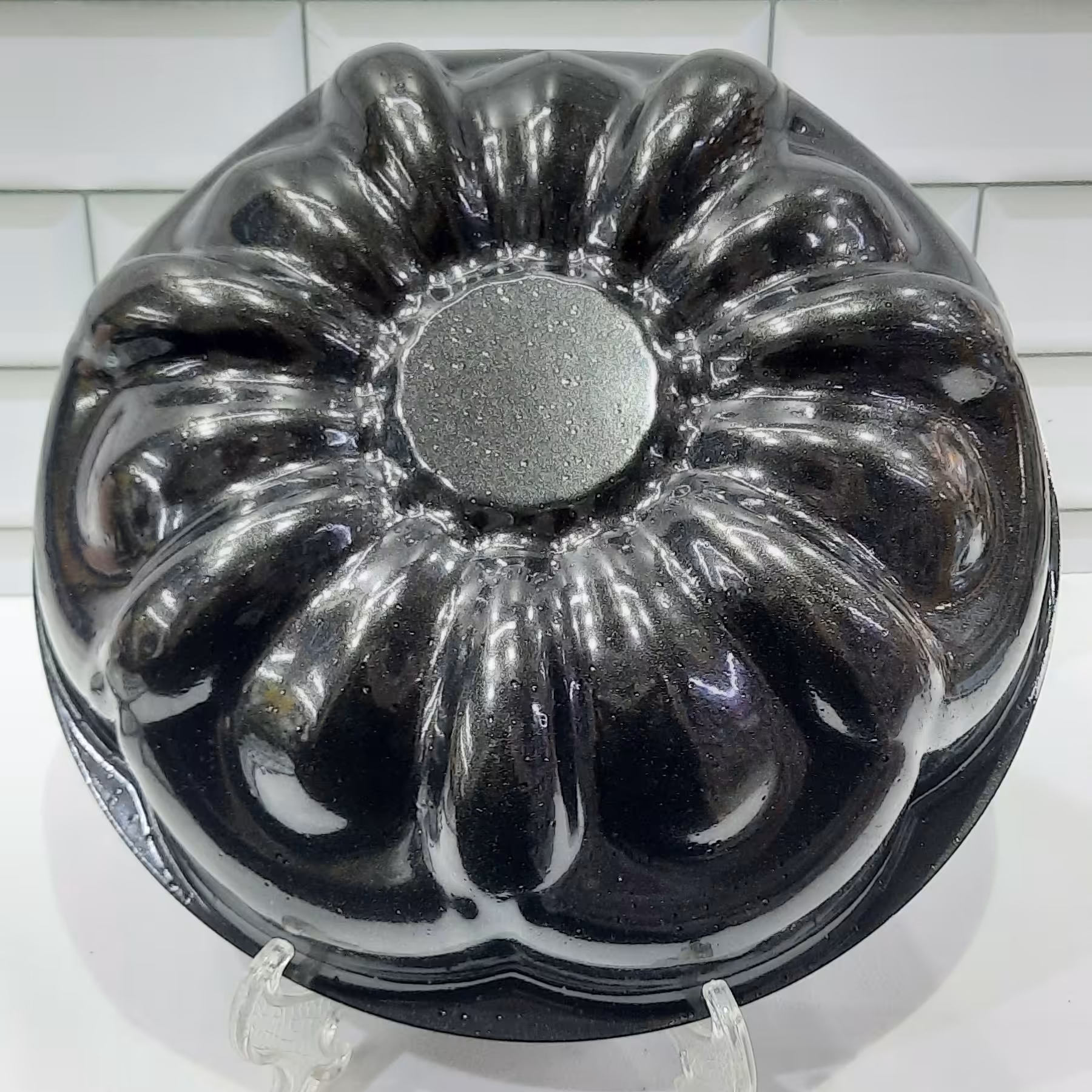 قالب تفلون گرانیتی طرح گل قطر 25 سانت ارتفاع 8 سانت