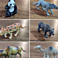 جعبه اسباب بازی حیوانات وحشی (بنفش)