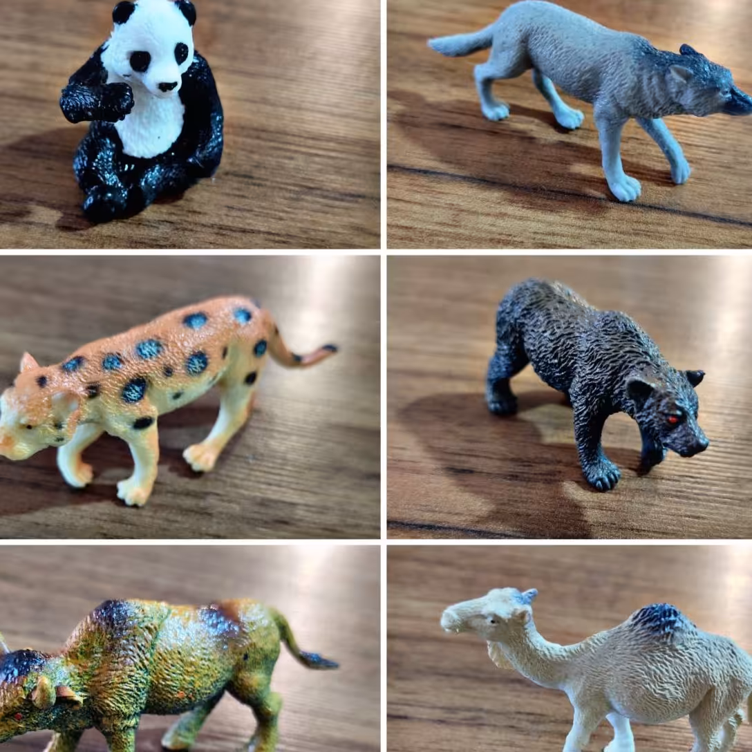 جعبه اسباب بازی حیوانات وحشی (بنفش)