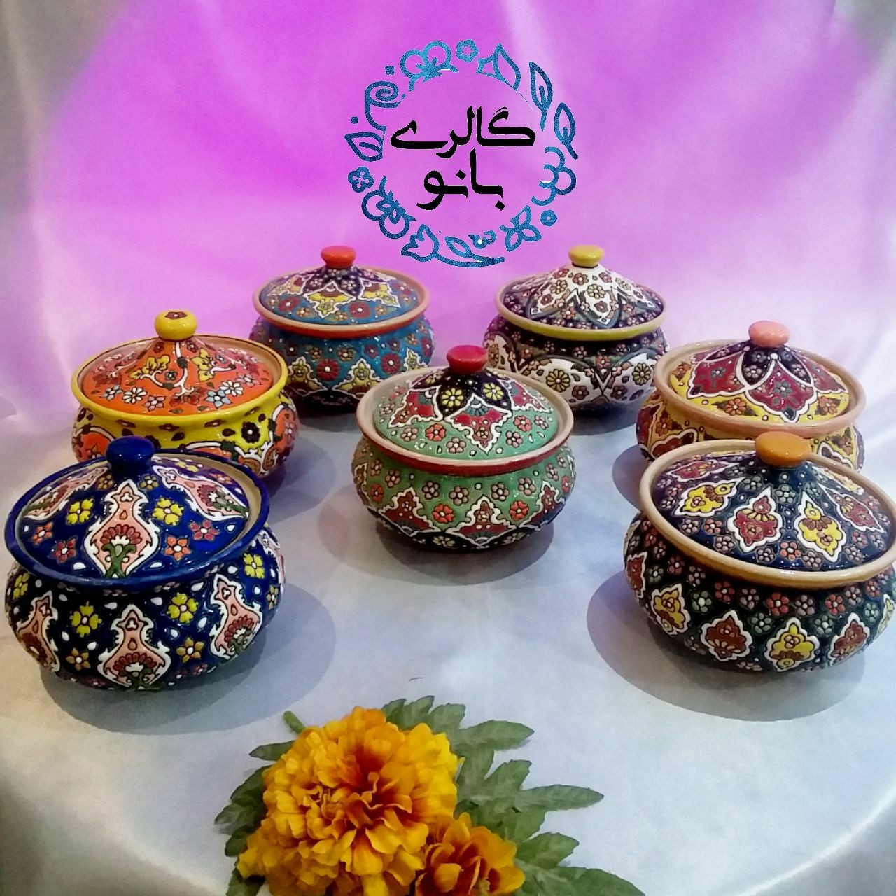 قندان تکی میناکاری