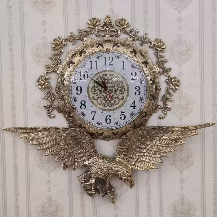 ساعت دیواری برنز مدل عقاب صفحه 30 کد 881 ( ساعت برنجی دیواری )