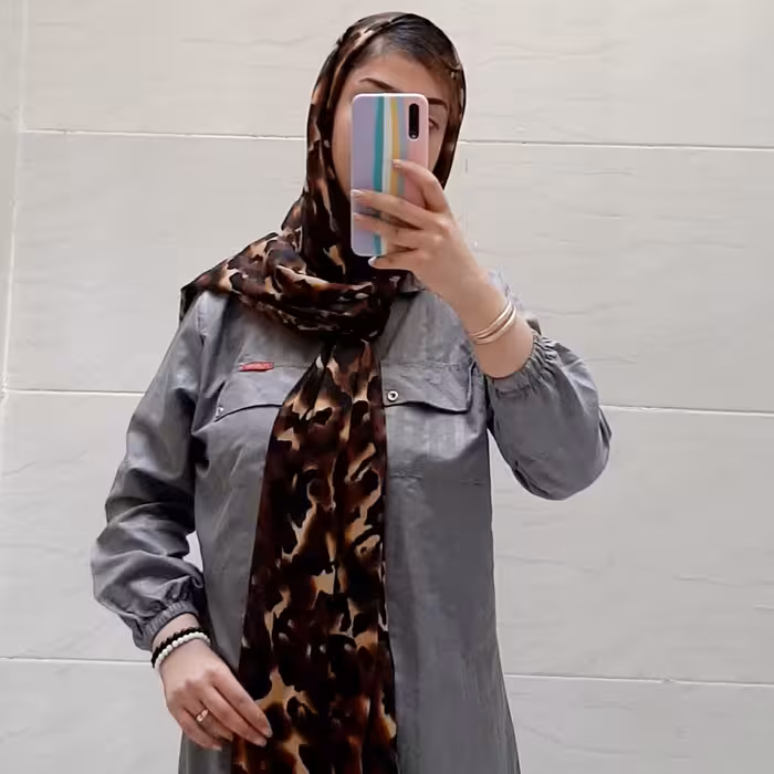 شال نخی تابستانه...طرح پلنگی. خنک و سایز  بندی عالی 