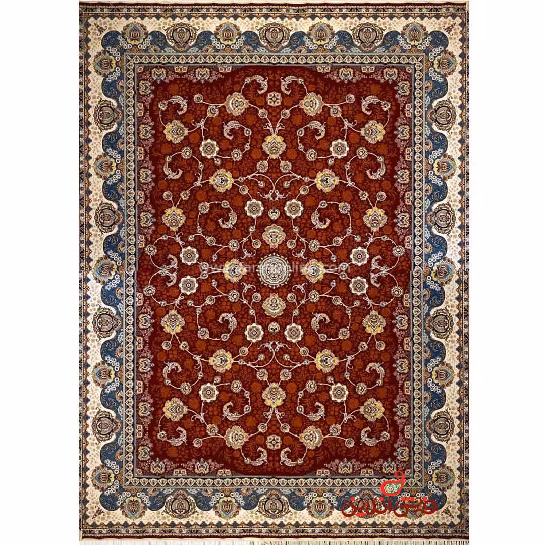 فرش ماشینی شاهکار صفویه 3830 قرمز