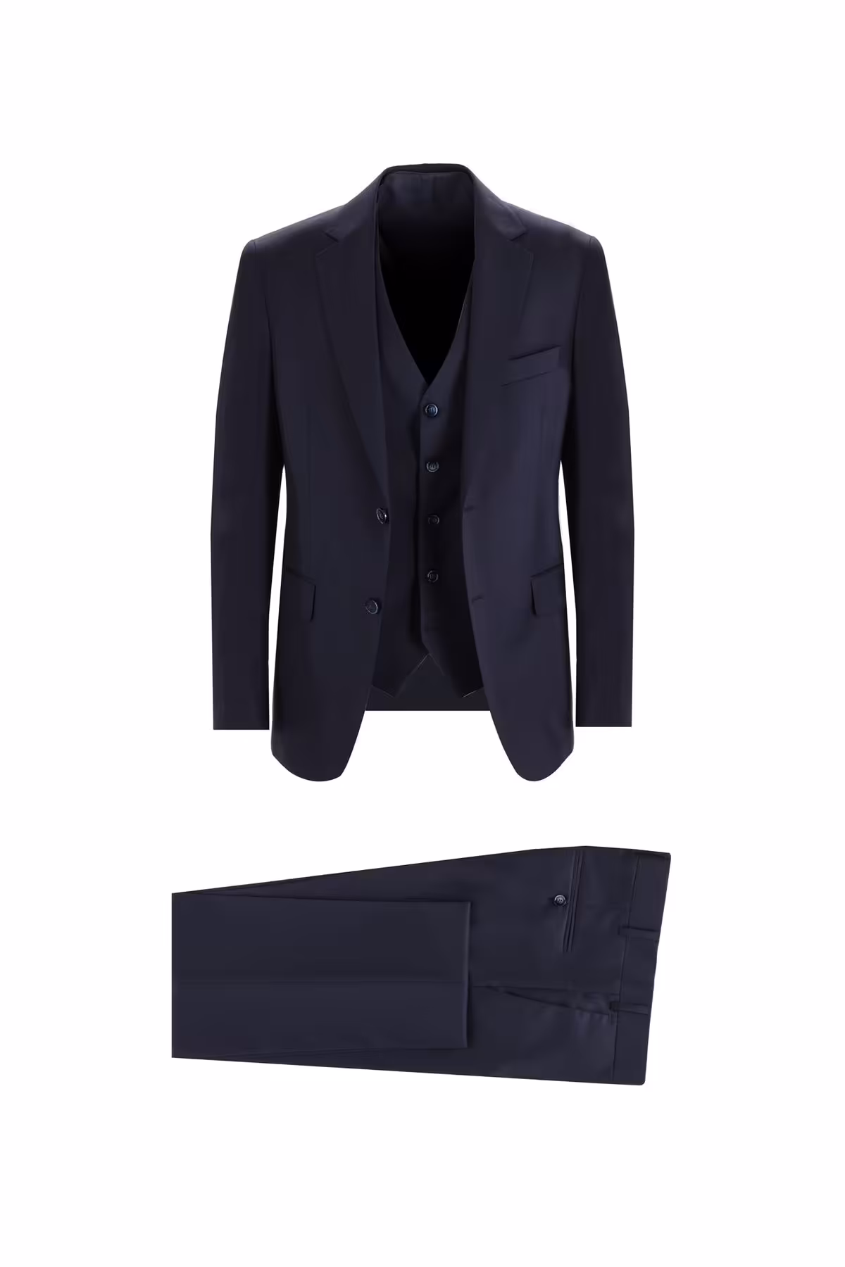 کت وشلوار آبی مردانه لباس های پشمی برش باریک با جلیقه Kiğılı