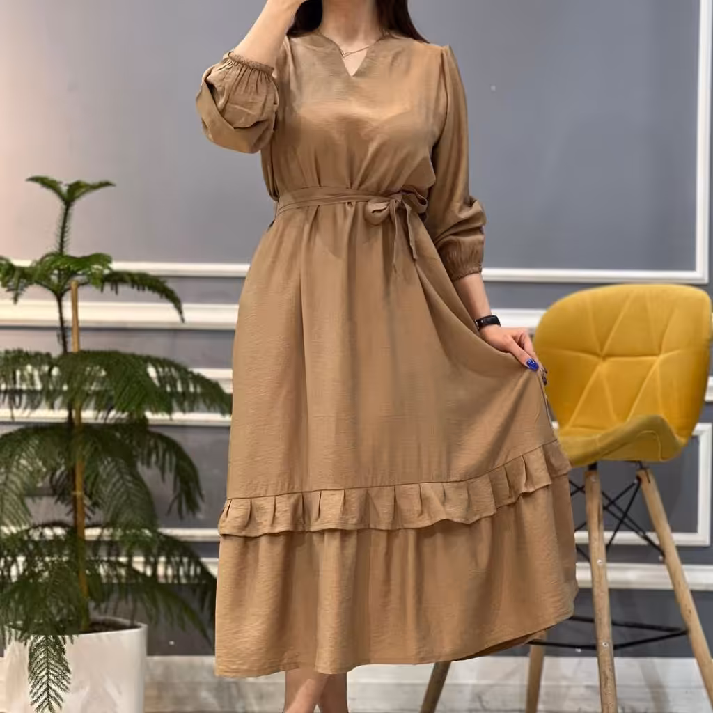 پیراهن بلند چین دار