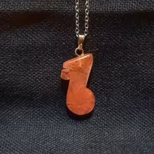 گردنبند و آویز کوارتز هندوانه ای m361 طرح ملودی