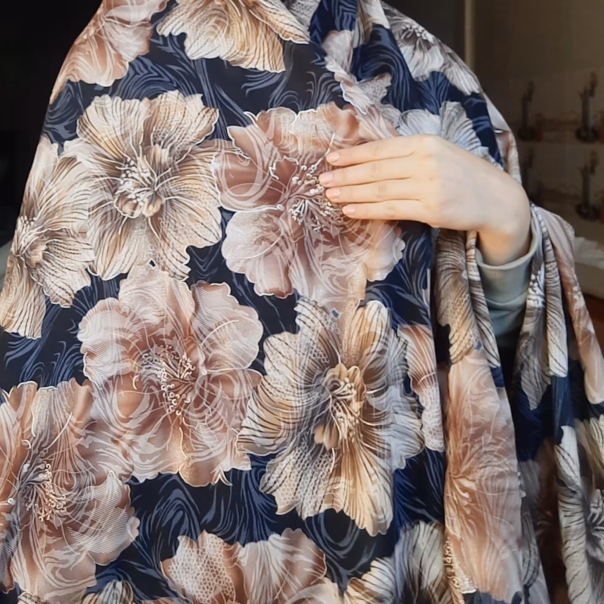  چادررنگی مجلسی دوخته شده کد39