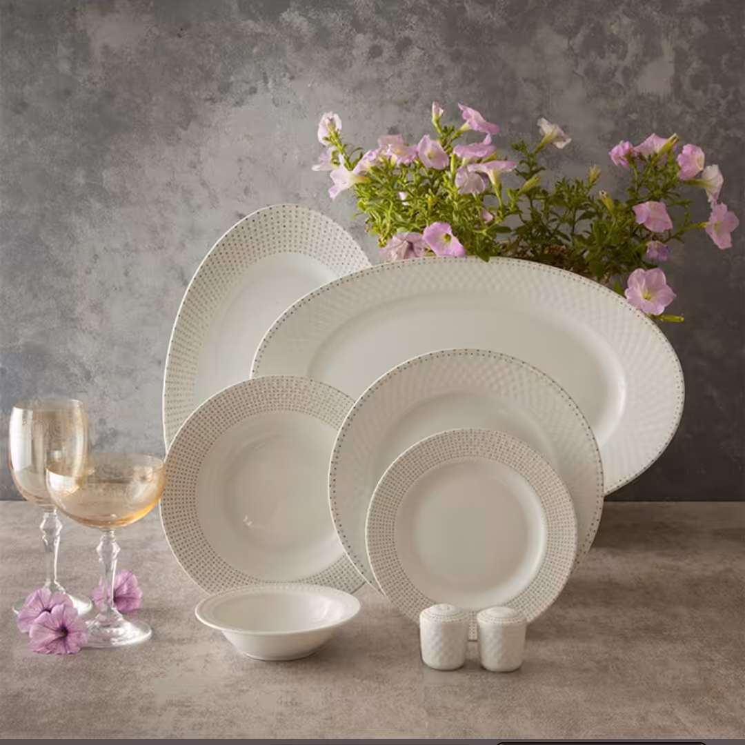 سرویس چینی زرین طرح لیون قالب رادیانس (درجه یک) 12 نفره 102 پارچه - ارسال رایگان با باربری به مرکز استان مقصد