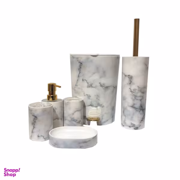 ست سرویس بهداشتی 6 تکه لیمون مدل ماربل