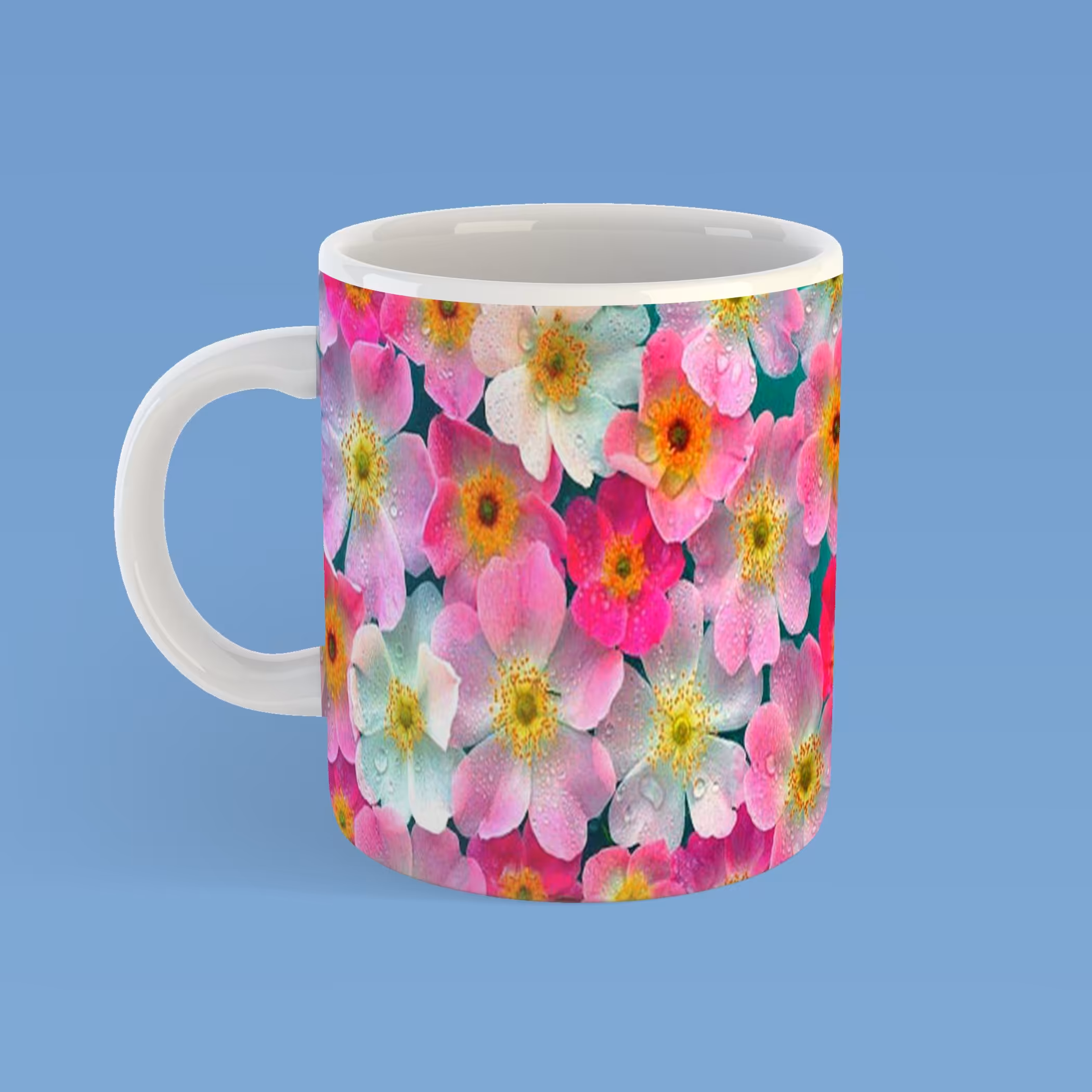 ماگ طرح گلها کد085