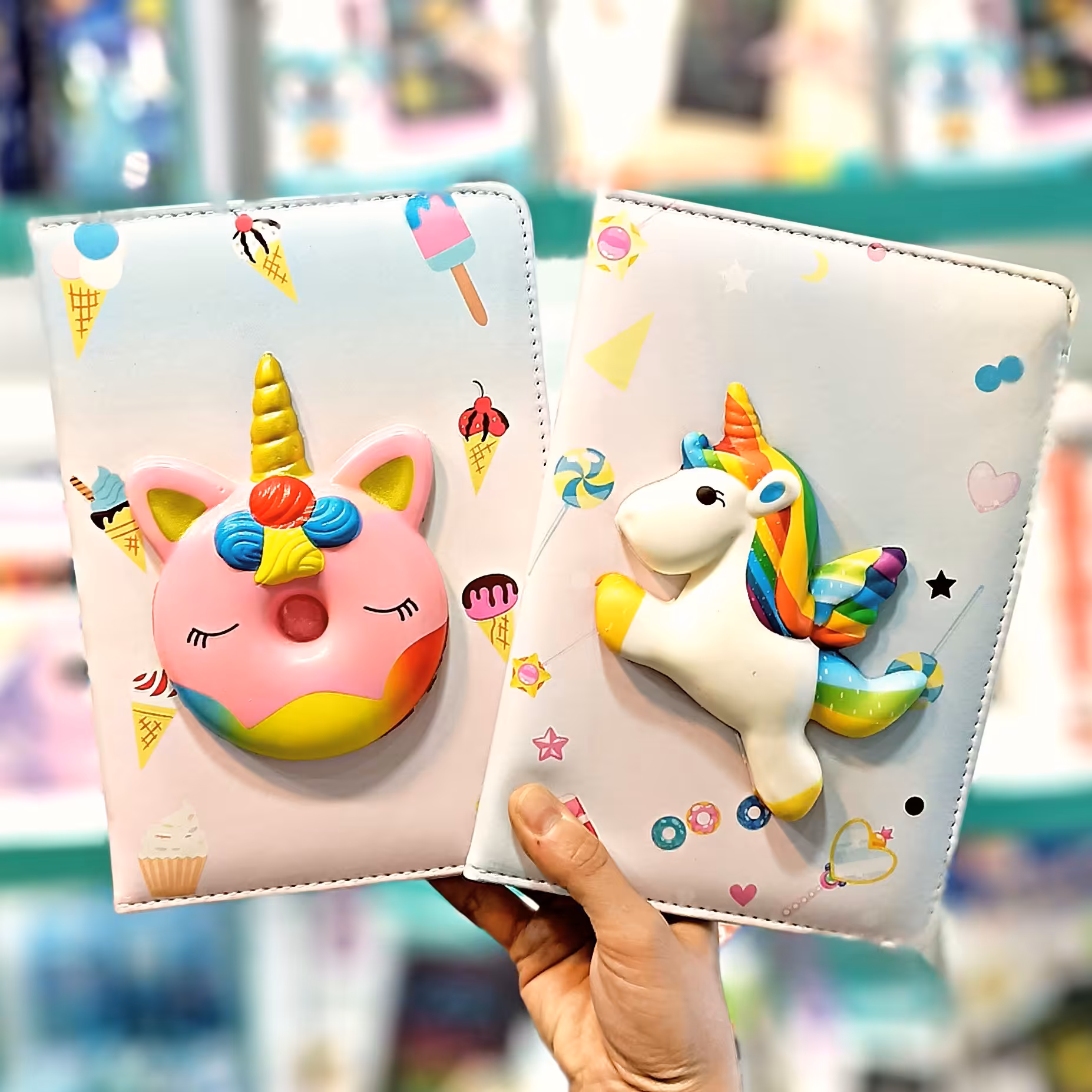 دفتر اسکوییشی دار معطر 100 برگ جذاب و دلبر یونیکورن دفتر تک شاخ دفتر خاطرات دفتر مشق دفتر خط دار  دفتر اسکویشی