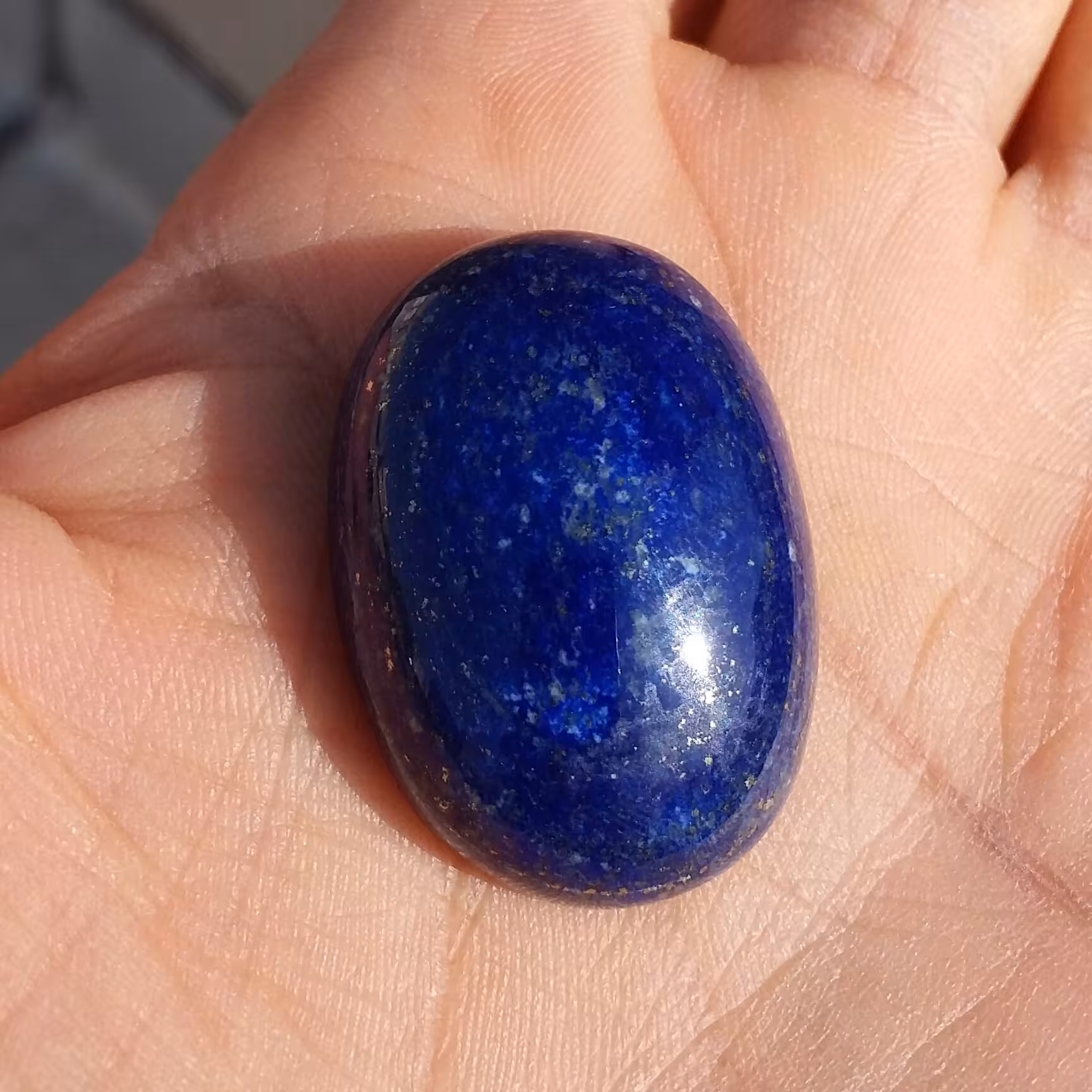 نگین لاجورد اصل افغانستان پیریت طلایی دار صد در صد طبیعی بدون بهسازی کد 10199