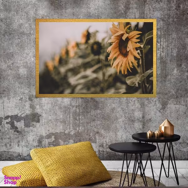 تابلو بکلیت طرح گل آفتابگردان مدل قاب شاسی T-S8704