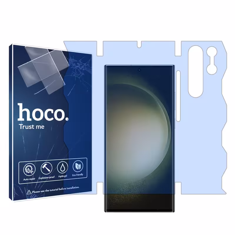 گلس فول کاور سامسونگ S23 Ultra مدل آنتی بلو برند هوکو کد L