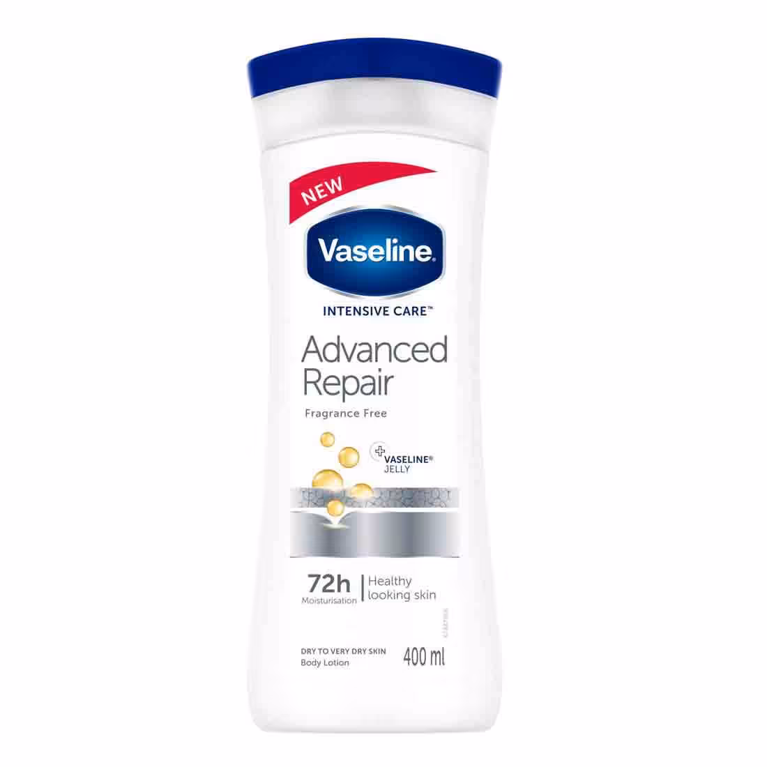 لوسیون بدن وازلین مدل ترمیم کننده پوست Advanced Repair Fragrance Free حجم 400 میلی لیتر