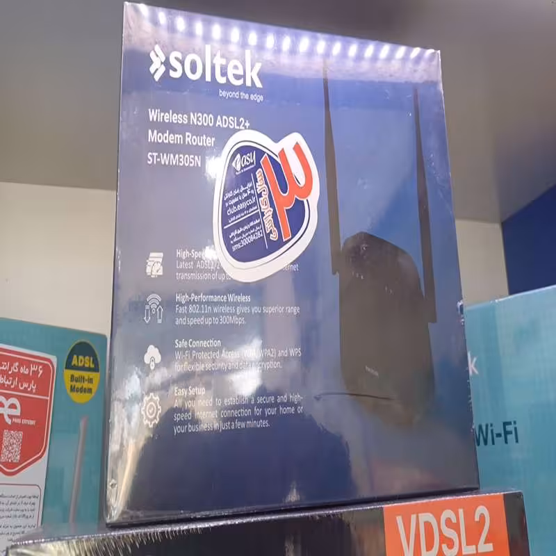 مودم اینترنت ثابت سولتک soltek 305 با 3 سال ضمانت اصلی