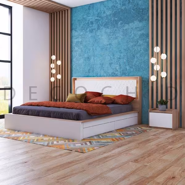 تخت خواب دو نفره کشودار دیانا عرض 160