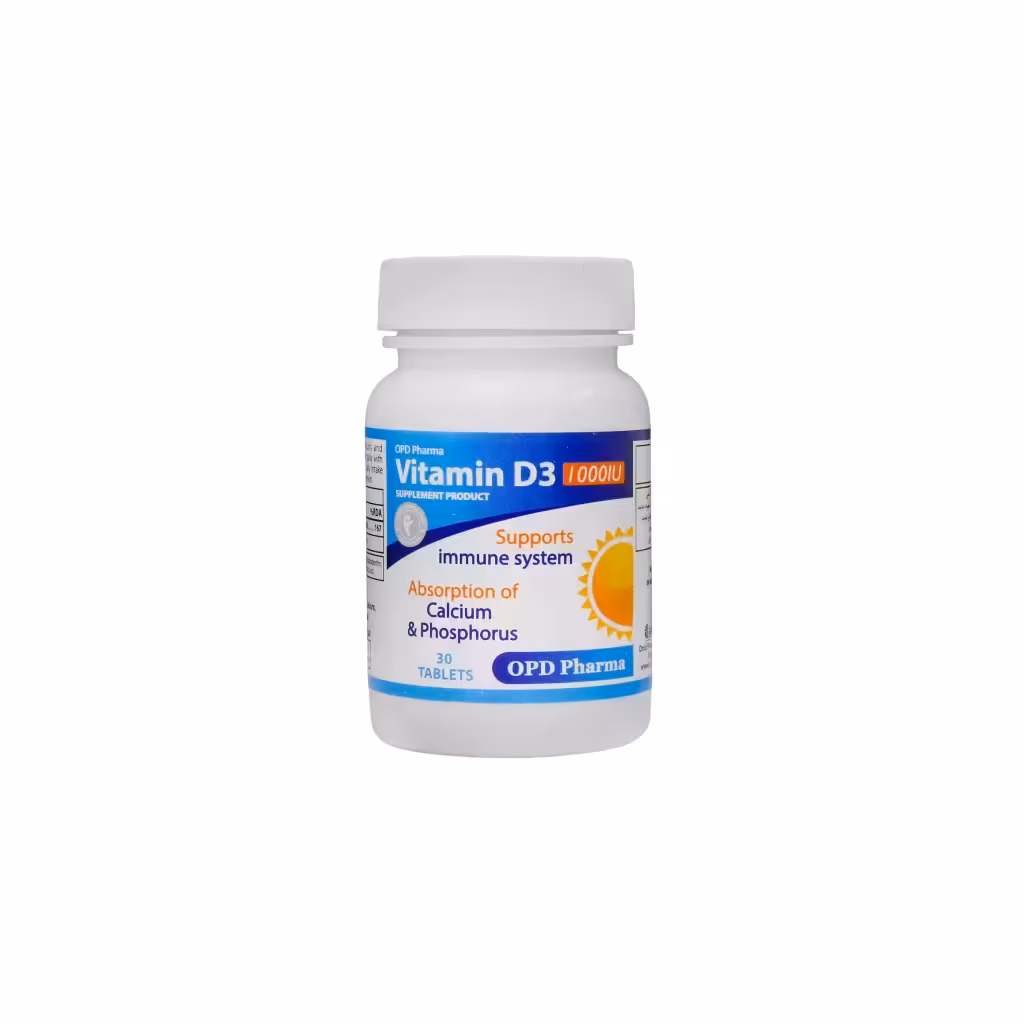 قرص ویتامین د3 1000 او پی دی فارما
