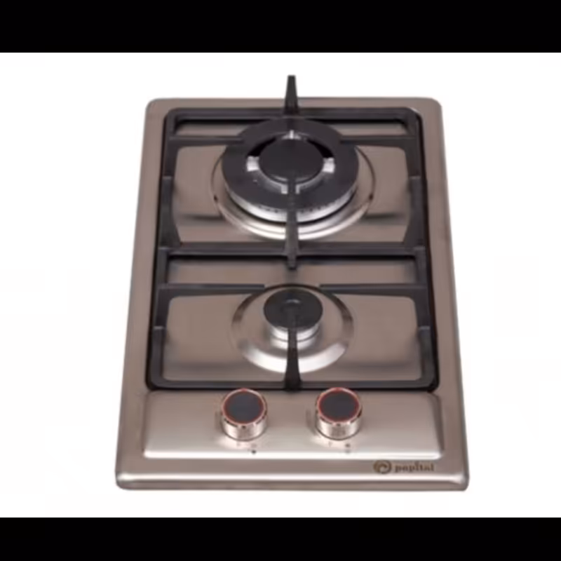 اجاق گاز صفحه ای پاپیتال 2شعله استیل با 5سال گارانتی 