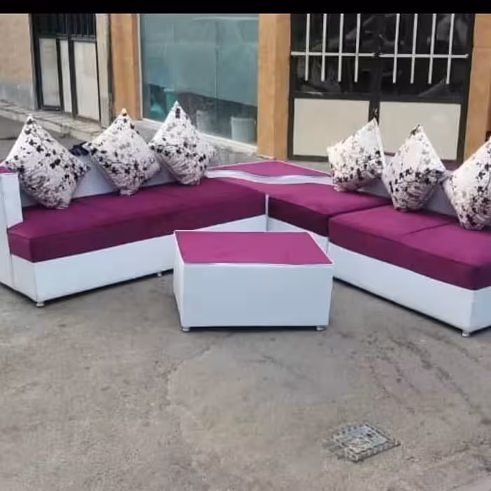 مبل کمجا ال کنج با میز عسلی 