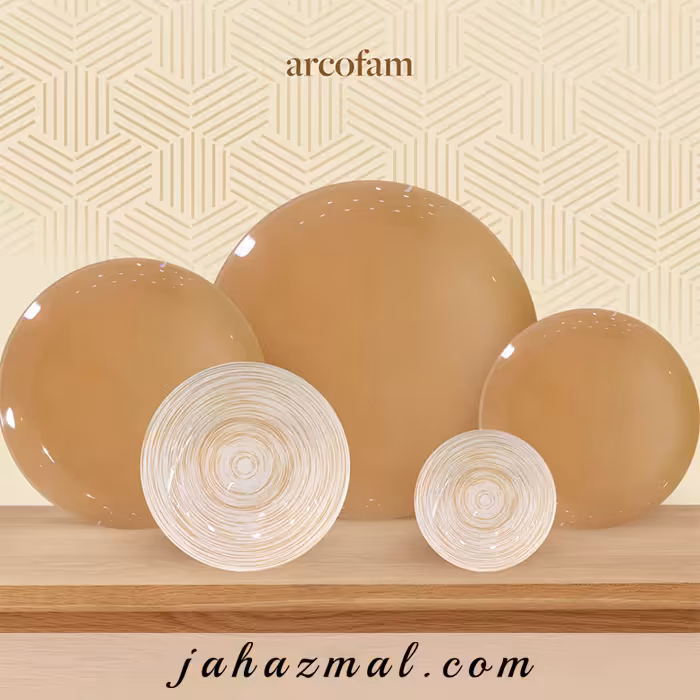 سرویس آرکوفام طرح کرم 25 پارچه غذاخوری