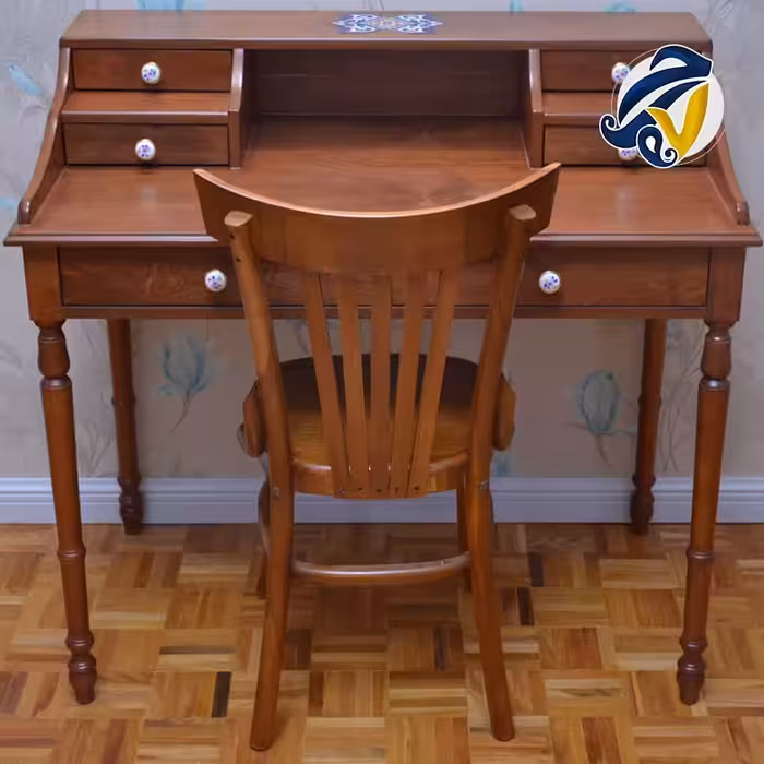 میز تحریر چوبی مدل کلاسیک هفت رج