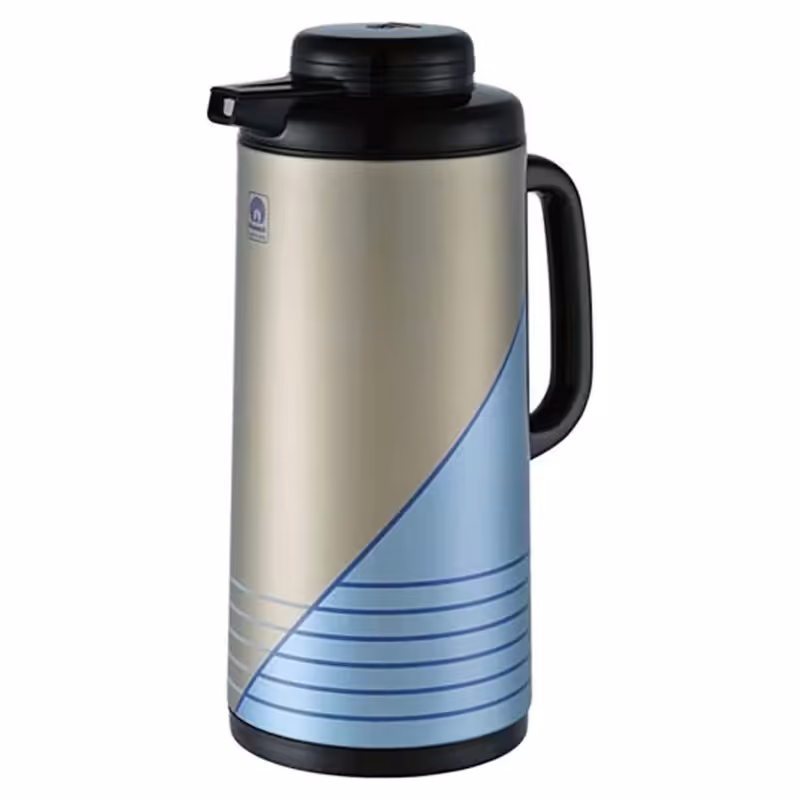 فلاسک 1 لیتری پیکوک اصل داخل شیشه رنگ آبی 