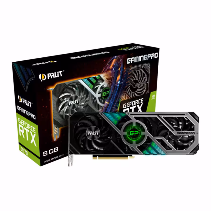 کارت گرافیک پلیت RTX 3070 GamingPro V1 LHR