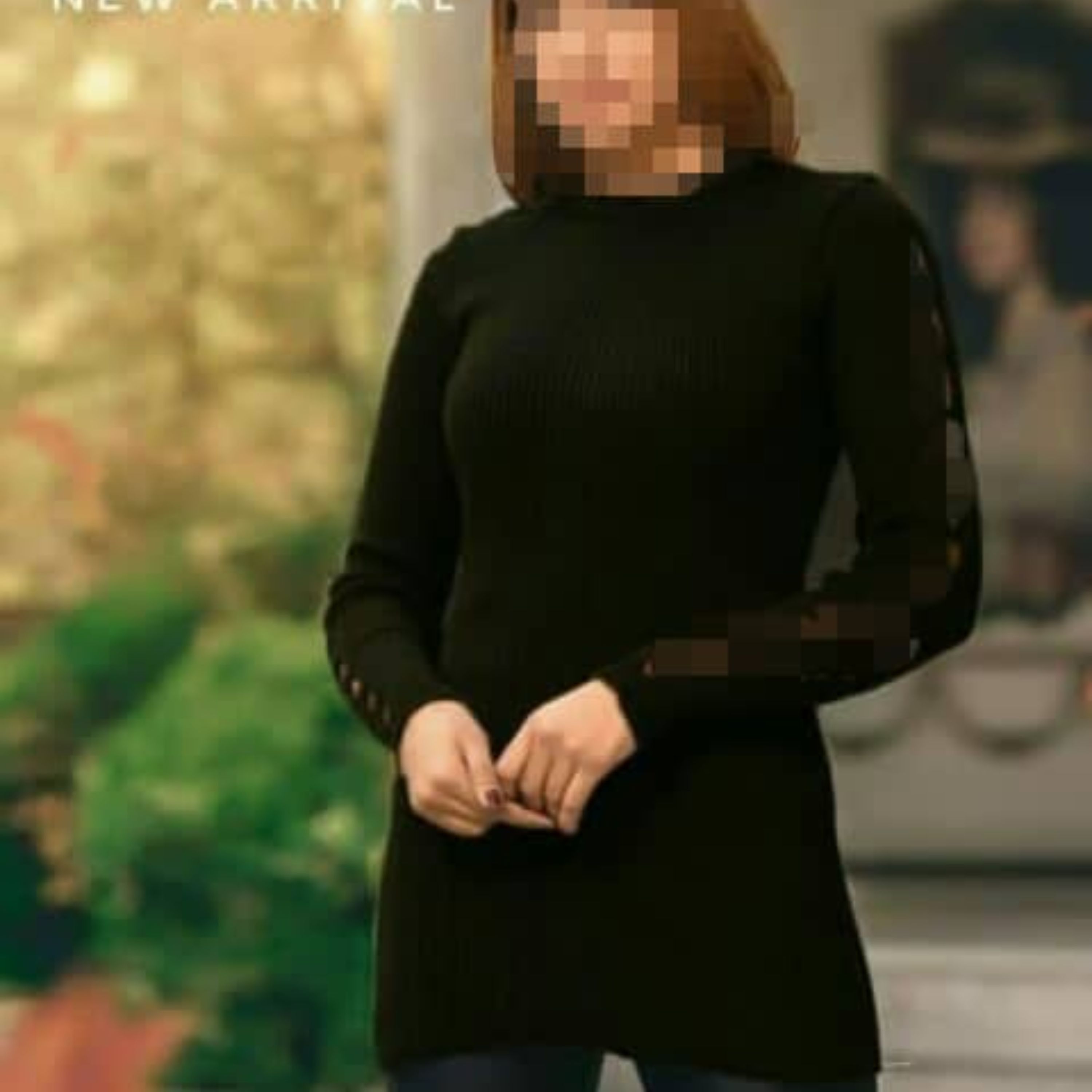 تونیک بافت یقه گرد جنس بافت سفت