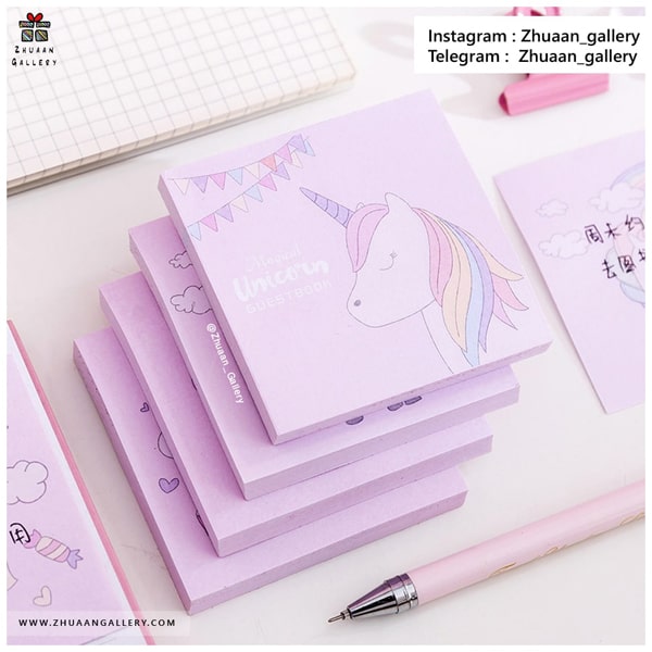استیکی نت Unicorn GUESTBOOK مربعی یونیکورن