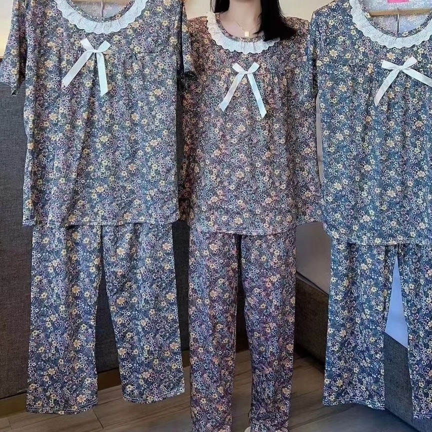 ست راحتی بلوز و شلوار زنانه یقه گیپوری وارداتی