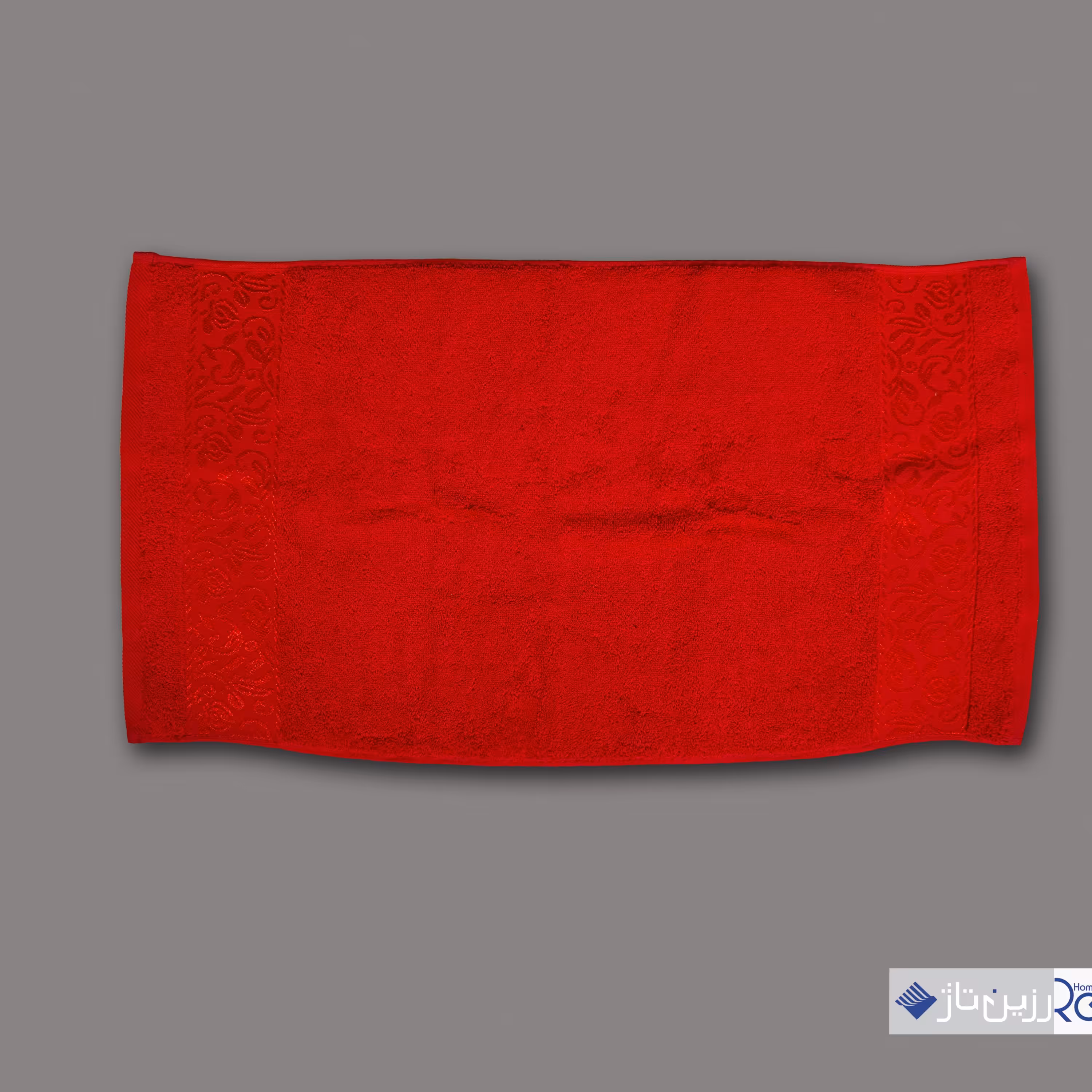 حوله دست کوچک طرح ترمه رنگ قرمز