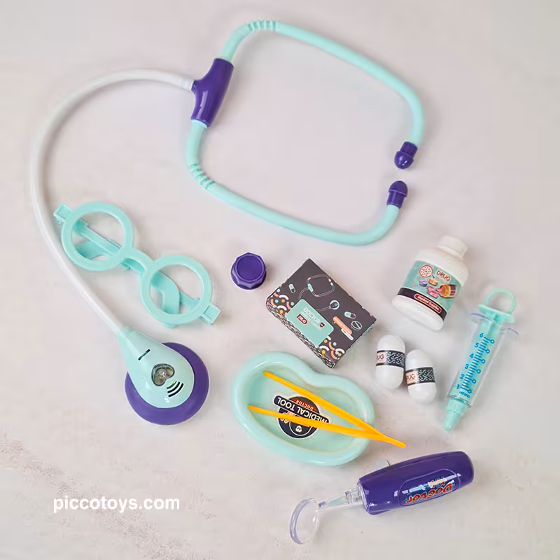 اسباب بازی ست پزشکی کودک رنگ آبی کد 8801