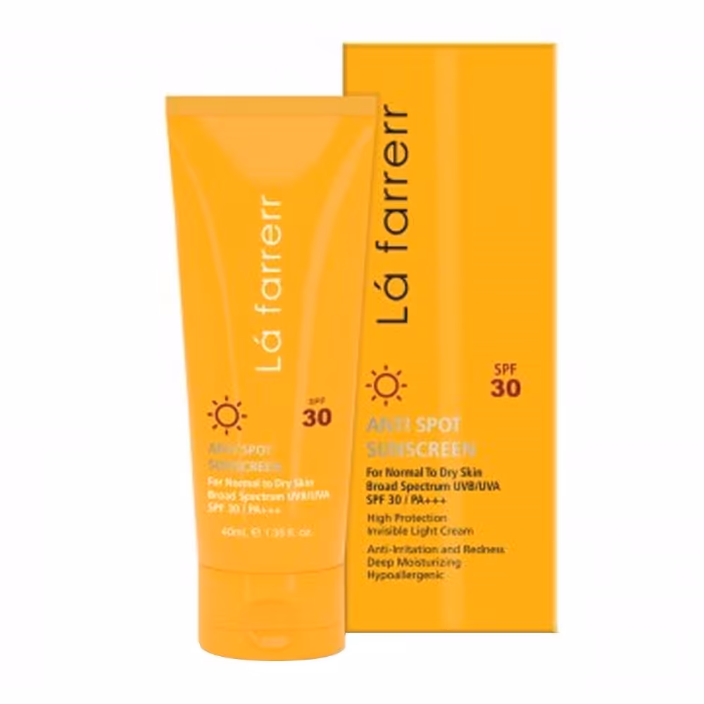 کرم ضد آفتاب و ضد لک بی رنگ لافارر SPF30