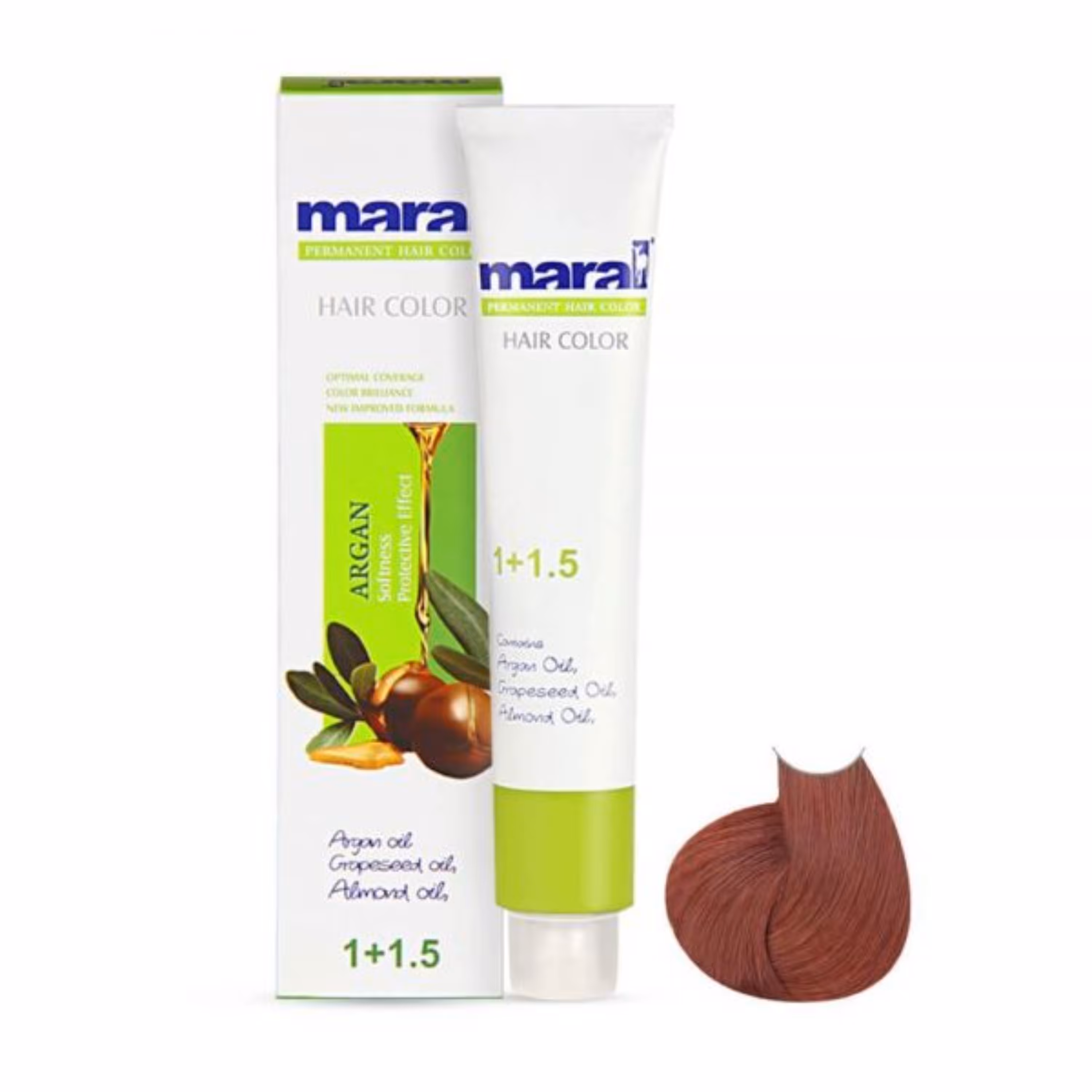 رنگ موی مارال قهوای مسی متوسط شماره 4.7 حجم 100میل