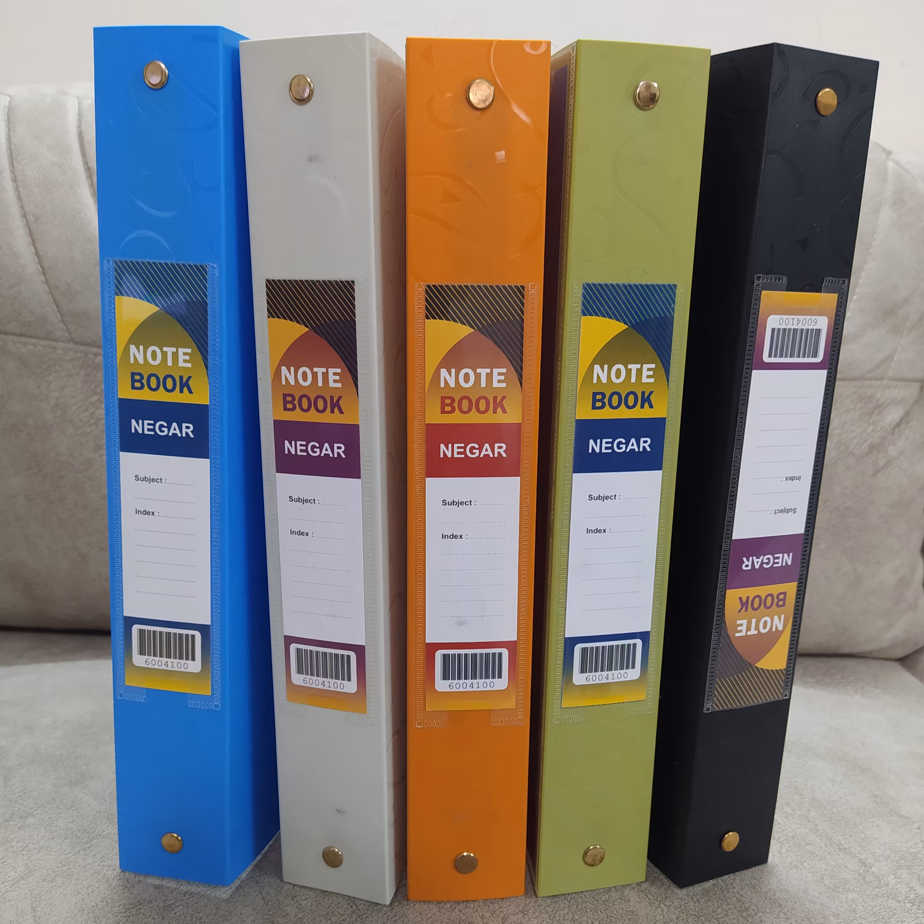 کلاسور چهار حلقه قفل فلز کاور دار