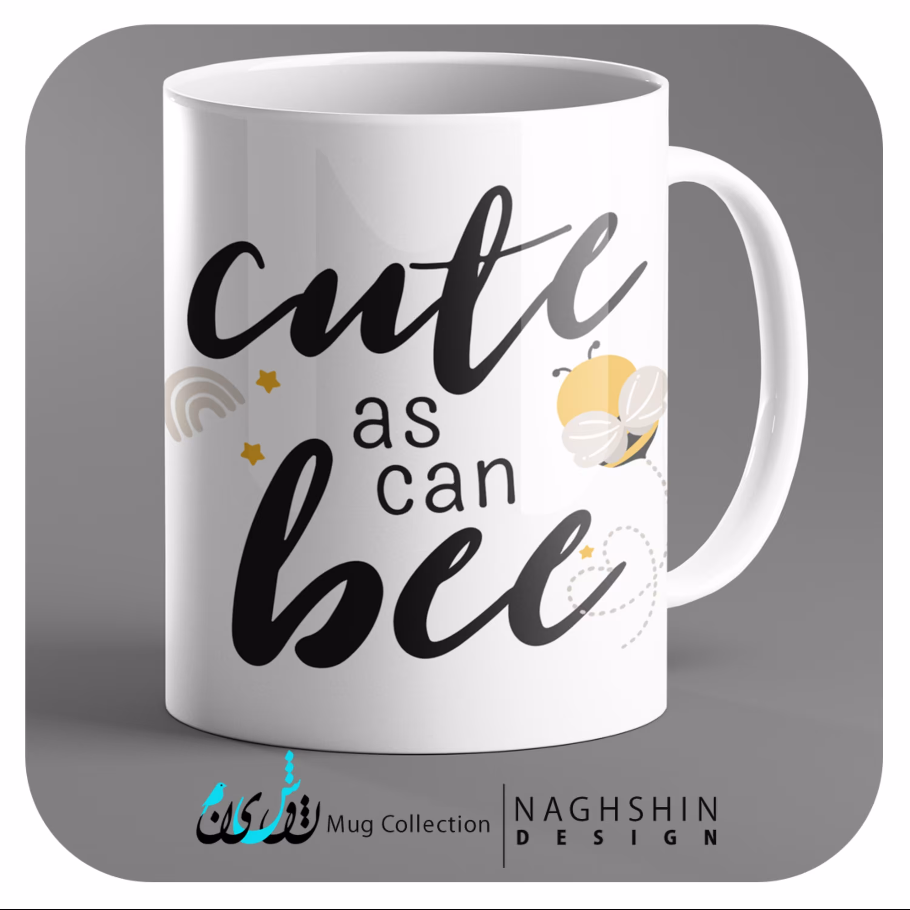 ماگ طرح زنبور 9 - سرامیکی - چاپ سابلیمیشن - کیفیت چاپ و بسته بندی عالی