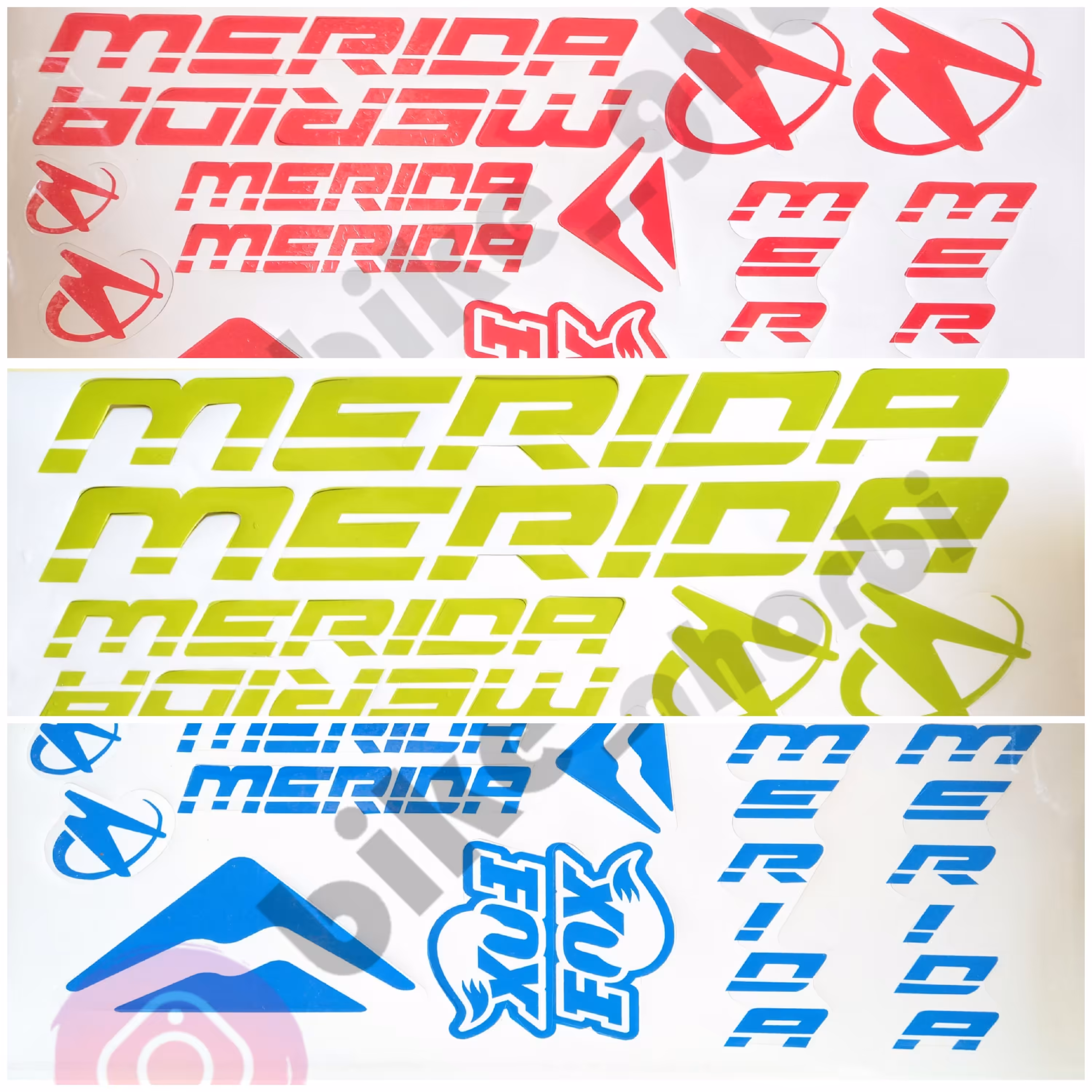 برچسب بدنه دوچرخه مدل MERIDA در سه رنگ