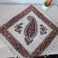 رومیزی قلمکار  رنگ ثابت درجه یک سایز 40 در 40 